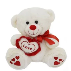 ORSO CON CUORE LOVE E FIOCCO 25 CM PELUCHE PUPAZZO SAN VALENTINO 2 COLORI 67808
