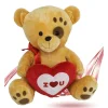 ORSO PELUCHE 55 CM CON CUORE FIOCCO ROSSO IMPRONTA SU OCCHIO SAN VALENTINO 93789