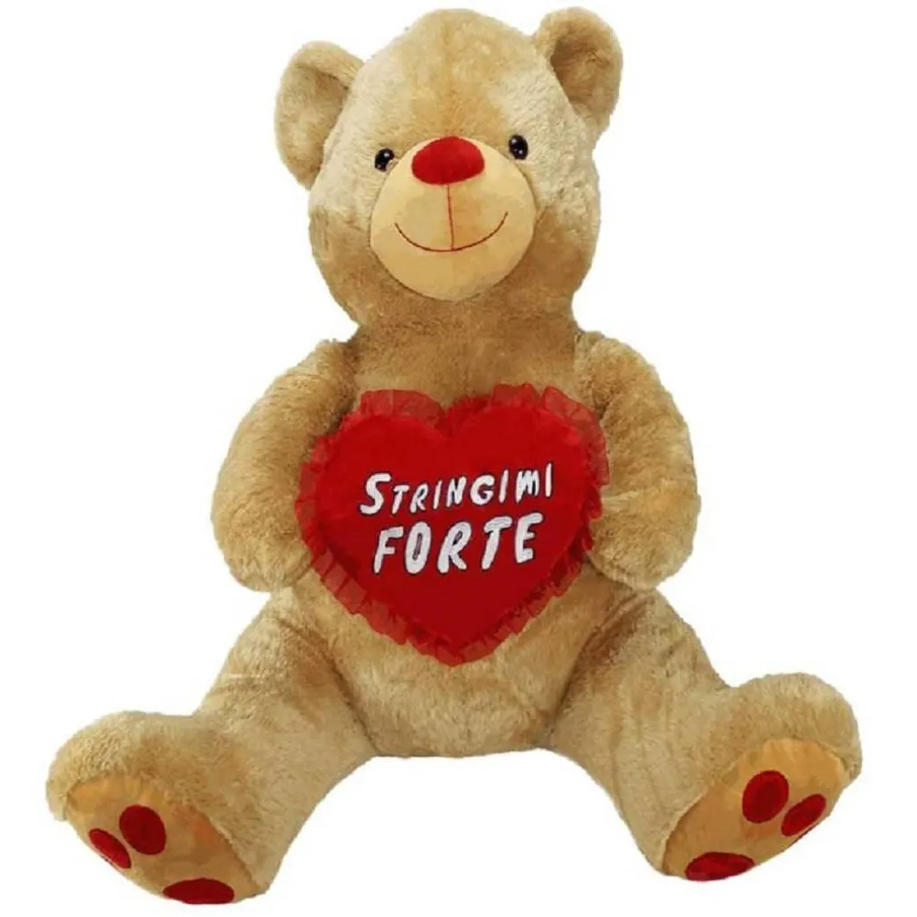 ORSO PELUCHE 90 CM CON CUORE STRINGIMI FORTE ORSACCHIOTTO SAN VALENTINO 96255