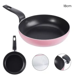 PADELLA ANTIADERENTE CON MANICO CM 18 COLORI ASSORTITI ACCESSORI PER CUCINARE