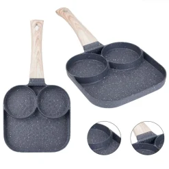 PADELLA ANTIADERENTE MULTIFUNZIONALE 3IN1 CON 3 SEZIONI DIVISE ACCESSORI CUCINA CASA 624284