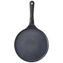 PADELLA ANTIADERENTE PIASTRA LISCIA TONDA PER CREPES NERA ACCESSORI PER CUCINARE 624388