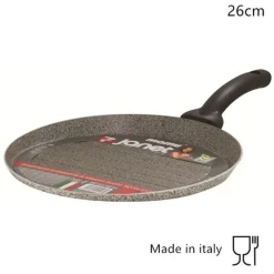 PADELLA BISTECCHIERA TONDA MULTIUSO CUCINA ANTIADERENTE ANTIGRAFFIO 7 STRATI DA 26/30CM