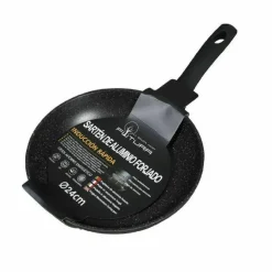 PADELLA CON MANICO IN ALLUMINIO FORGIATO ANTIADERENTE GRANITO DIAMETRO 24 CM