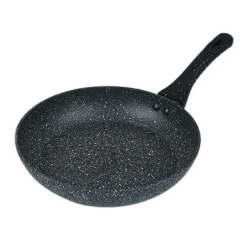 PADELLA IN ALLUMINIO CON RIVESTIMENTO ANTIADERENTE EFFETTO PIETRA NERO DA Ø20 A 32CM