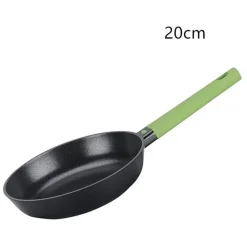 PADELLA NERA CON MANICO VERDE DIAMETRO DA 20 CM ACCESSORIO PER CUCINARE CASA 189853M