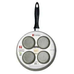 PADELLA PER PANCAKE CON 4 SCOMPARTI TONDI ANTIADERENTE ANTIGRAFFIO DA 28 CM 037135M