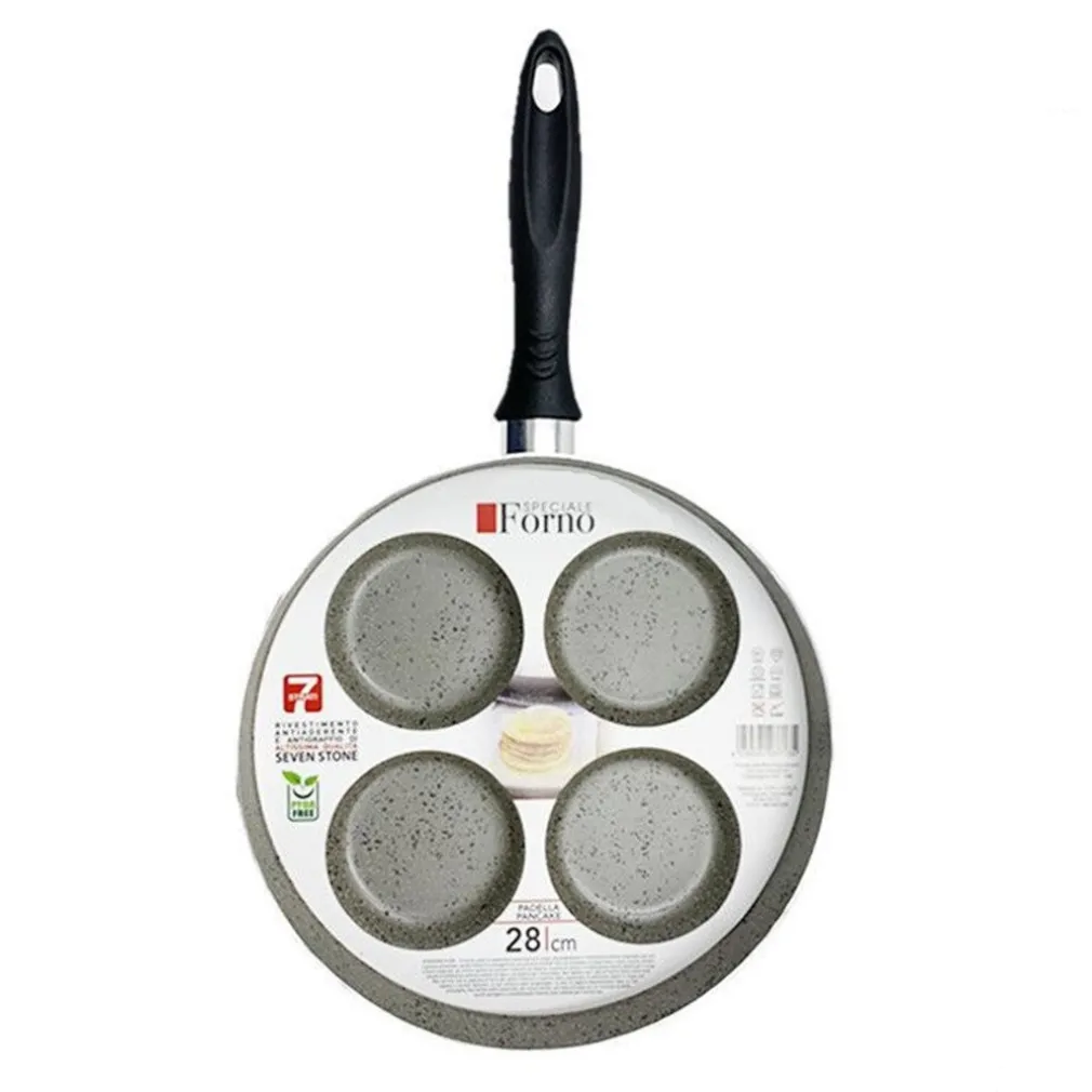 PADELLA PER PANCAKE CON 4 SCOMPARTI TONDI ANTIADERENTE ANTIGRAFFIO DA 28 CM 037135M