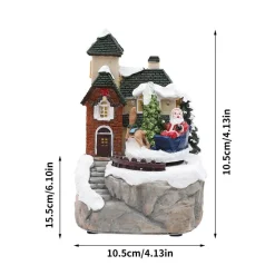 PAESAGGIO STATUETTE TEMA DECORAZIONE NATALE DA 15 CM CON LUCE A LED VARI MODELLI