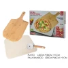 PALA PER PIZZA IN LEGNO BETULLA 46 X 28 CM SLIM CON ROTELLA PIZZA PIATTO