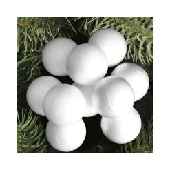 PALLINE DI POLISTIROLO CONFEZIONE PALLA NATALIZIA DA 5CM DECORAZIONI ADDOBBI 100