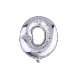 PALLONCINO GONFIABILE ELIO LETTERA O ARGENTO 35 CM COMPLEANNO FESTA PARTY CASA