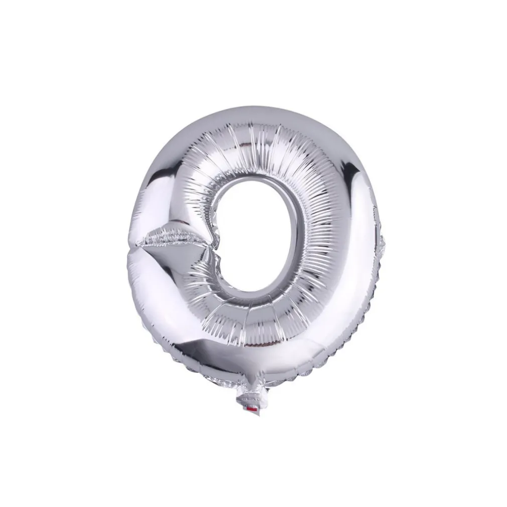PALLONCINO GONFIABILE ELIO LETTERA O ARGENTO 35 CM COMPLEANNO FESTA PARTY CASA