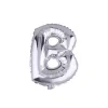 PALLONCINO GONFIABILE ELIO LETTERA B ARGENTO 35 CM COMPLEANNO FESTA PARTY CASA