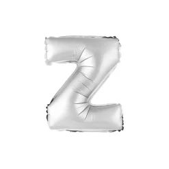 PALLONCINO GONFIABILE ELIO LETTERA Z ARGENTO 35 CM COMPLEANNO FESTA PARTY CASA