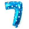 PALLONCINO NUMERO 7 AZZURRO STELLE BIANCHE 35CM ELIO DECORAZIONE PARTY FESTA