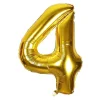 PALLONCINO NUMERO 4 ORO 35CM ELIO DECORAZIONE COMPLEANNO PARTY FESTA