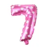PALLONCINO NUMERO 7 ROSA CUORI CUORICINI 35CM ELIO DECORAZIONE PARTY FESTA