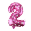 PALLONCINO NUMERO 2 ROSA CUORI CUORICINI 35CM ELIO DECORAZIONE PARTY FESTA