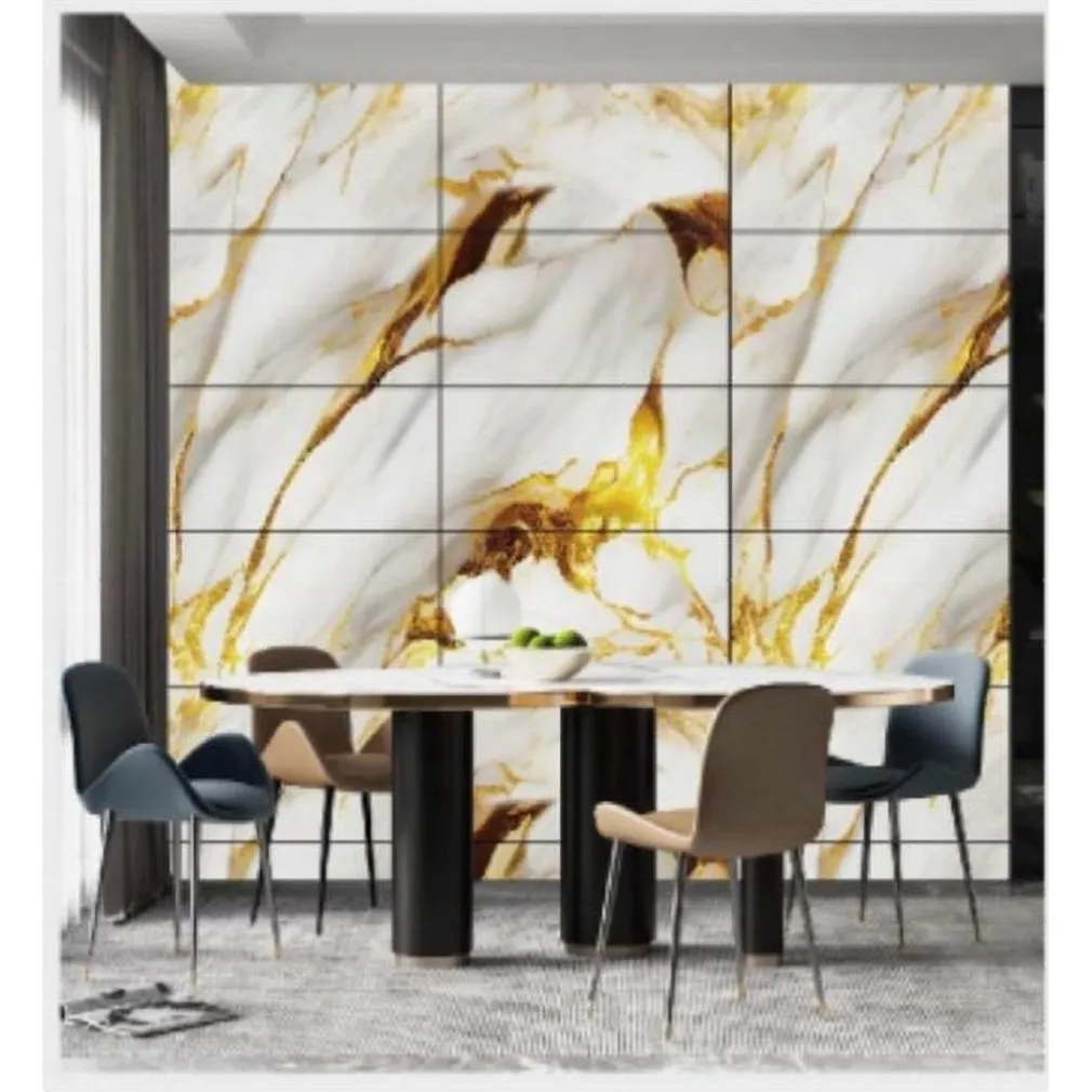 PANNELLO ADESIVO EFFETTO MARMO PERLATO DORATO PARETI PARASCHIZZI 300X60CM STANZA