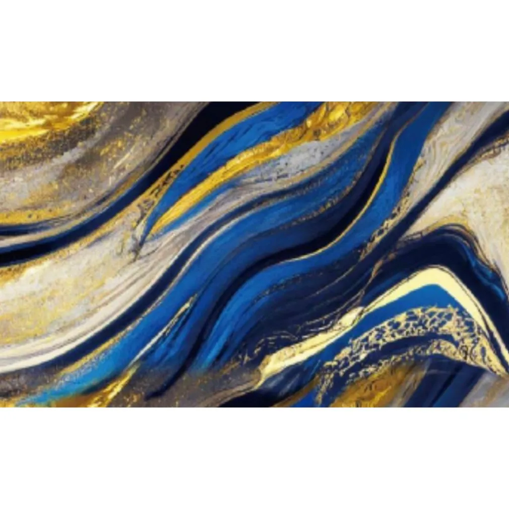 PANNELLO ADESIVO EFFETTO MARMO ASTRATTO BLU ORO BEIGE 120X300CM PARETI PARASCHIZZI STANZA