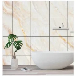 PANNELLO ADESIVO EFFETTO MARMO PERLATO ROSATO PARETI PARASCHIZZI 300X60CM STANZA