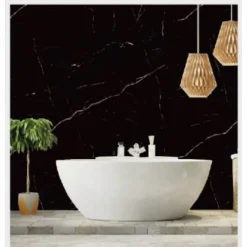 PANNELLO ADESIVO EFFETTO MARMO NERO PARETI PARASCHIZZI 300 X 60 CM STANZA CUCINA