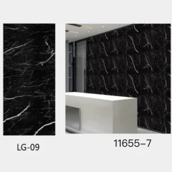 PANNELLO ADESIVO EFFETTO MARMO NERO ARGENTO PARETI PARASCHIZZI 300 X 60CM STANZA