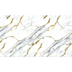PANNELLO ADESIVO EFFETTO MARMO BIANCO VENATO ORO BLU 120X300CM PARETI PARASCHIZZI STANZA