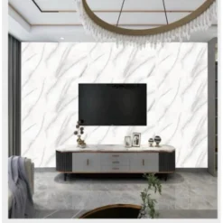 PANNELLO ADESIVO EFFETTO MARMO BIANCO CON VENATURE PARETI PARASCHIZZI 300 X 60CM