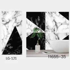 PANNELLO ADESIVO EFFETTO MARMO BIANCO NERO PARETI PARASCHIZZI 300 X 60 CM STANZA