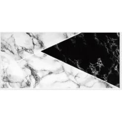 PANNELLO ADESIVO EFFETTO MARMO BIANCO NERO PARETI PARASCHIZZI 300 X 60 CM STANZA