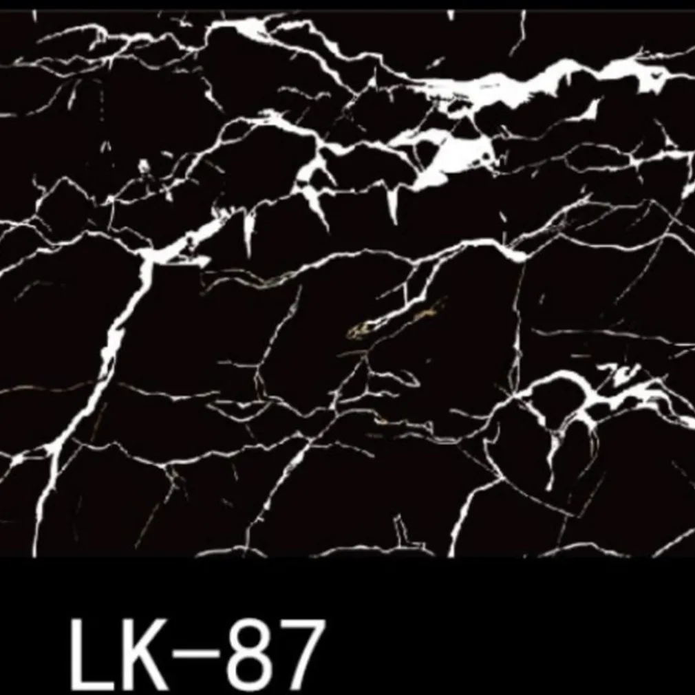 PANNELLO ADESIVO EFFETTO MARMO NERO CON VENATURE BIANCHE 120X300CM PER PARETI PARASCHIZZI