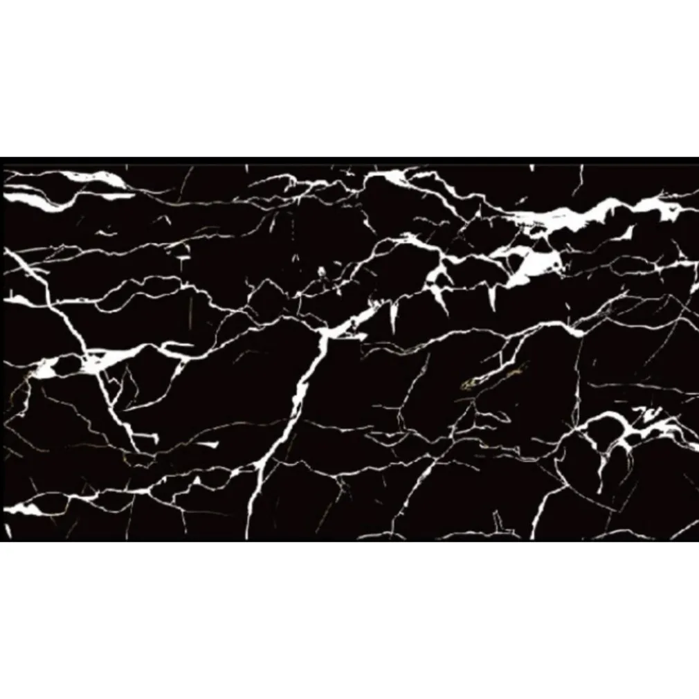 PANNELLO ADESIVO EFFETTO MARMO NERO CON VENATURE BIANCHE 120X300CM PER PARETI PARASCHIZZI