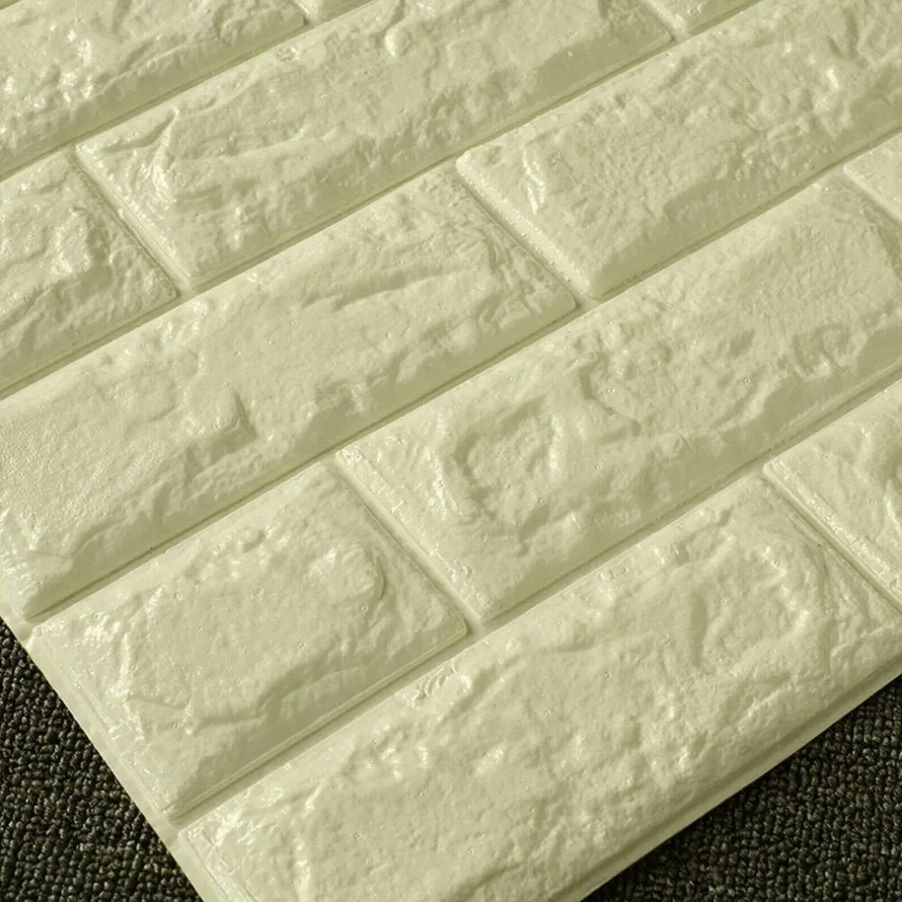 PANNELLO ADESIVO PER DECORAZIONE PARETE EFFETTO PIETRA MURO 70 X 60 CM BEIGE