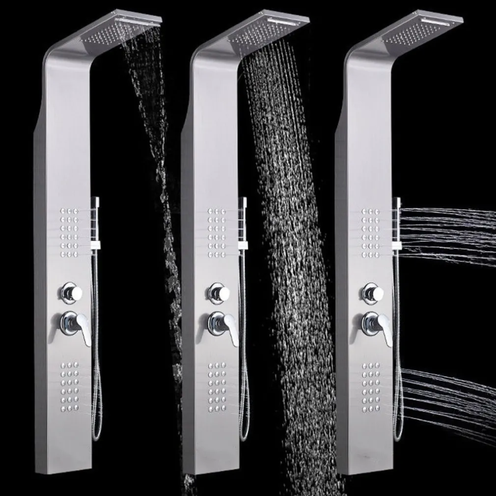 PANNELLO DOCCIA COLONNA CASCATA PIOGGIA UGELLI IDROMASSAGGIO SOFFIONE DOCCETTA