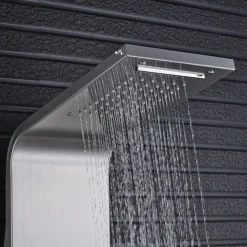 PANNELLO DOCCIA COLONNA CASCATA PIOGGIA UGELLI IDROMASSAGGIO SOFFIONE DOCCETTA