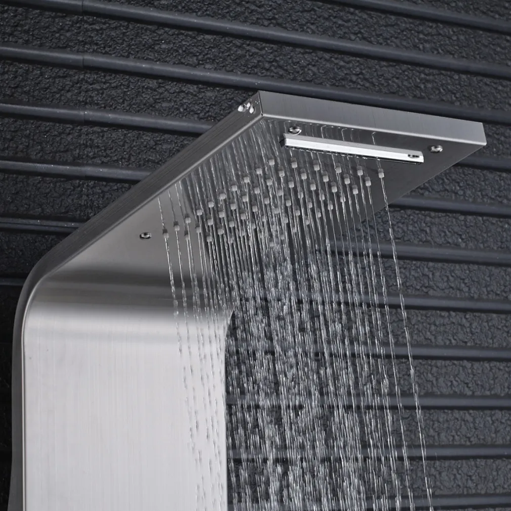 PANNELLO DOCCIA COLONNA CASCATA PIOGGIA UGELLI IDROMASSAGGIO SOFFIONE DOCCETTA