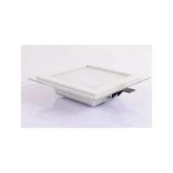 PANNELLO FARETTO LED 18 WATT AD INCASSO SOTTILE 20X20 CM 5000K BORDO IN VETRO