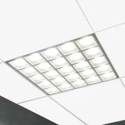 PANNELLO INCASSO GRIGLIA LED 55 W PLAFONIERA SLIM LUCE FREDDA NATURALE P595-Q