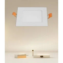 PANNELLO LED 6 WATT DA INCASSO QUADRATO BIANCO 120MM LUCE 3000K-6500K IP20 00083