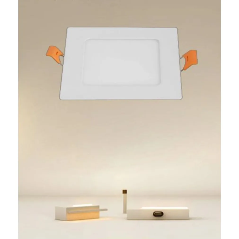 PANNELLO LED 6 WATT DA INCASSO QUADRATO BIANCO 120MM LUCE 3000K-6500K IP20 00083