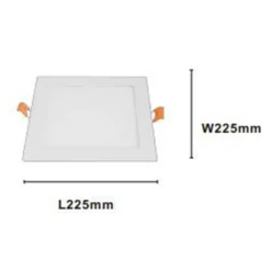 PANNELLO LED 18 WATT DA INCASSO QUADRATO BIANCO 225MM LUCE 3000K-6500K IP20 00106