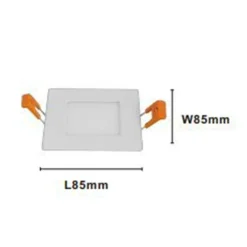 PANNELLO LED 3 WATT DA INCASSO QUADRATO BIANCO 85 MM LUCE 3000K-6500K IP20 00076
