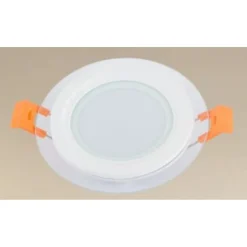 PANNELLO LED DA INCASSO LUCE 3000K-6500K 6W TONDO AM-CR-6 CON BORDO TRAPARENTE 00625