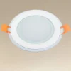 PANNELLO LED DA INCASSO LUCE 3000K-6500K 9W TONDO AM-CR-9 CON BORDO TRAPARENTE 00632