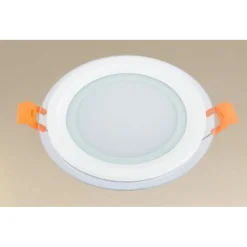 PANNELLO LED DA INCASSO LUCE 3000K-6500K 9W TONDO AM-CR-9 CON BORDO TRAPARENTE 00632