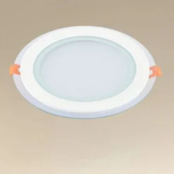 PANNELLO LED INCASSO LUCE 3000K-6500K 18W TONDO AM-CR-18 CON BORDO TRAPARENTE 00656