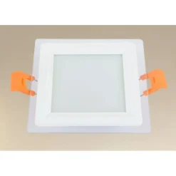PANNELLO LED INCASSO LUCE 3000K-6500K 6W QUADRATO AM-CS-6 CON BORDO TRAPARENTE 00663