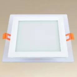 PANNELLO LED INCASSO LUCE 3000K-6500K 12W QUADRATO AM-CS-12 CON BORDO TRAPARENTE 00687